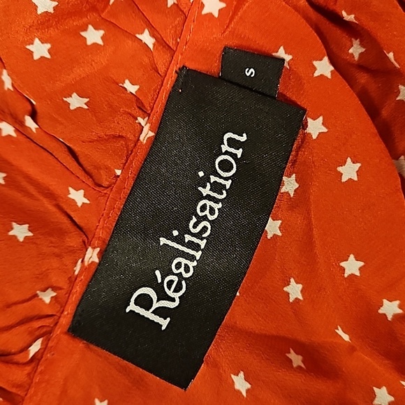 💕REALISATION PAR💕 The Alexandra Dress ~ Red Star Print Small - Picture 15 of 16